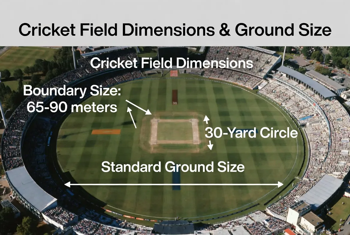 Cricket Field Dimensions & Ground Size | Complete Diagram